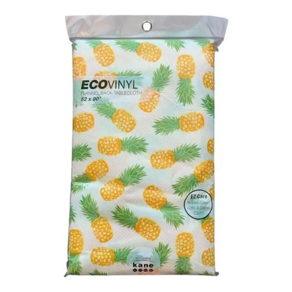 Pineapple 52”x90” Vinyl Vintage Tablecloth